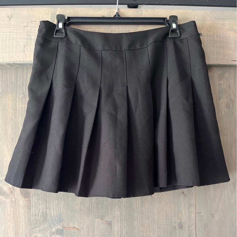 F. LL Fei Li Lai Schoolgirl Anime Skater Skirt Black Built in Shorts Women's XL